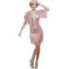 20`s Pink Flapper Charleston Kostüm 1 20`s Pink Flapper Charleston Kostüm -Outlet-Horror-Shop 20er jahre vintage flapper dress altrosa 20s deluxe vintage flapper dress pink 20er jahre mottoparty vintage costume 39427 1