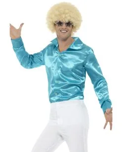 60s Disco Hemd Blau
