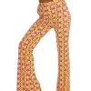 Groovy 70´s Damen-Schlaghose Discs -Outlet-Horror-Shop 70er jahre groovy damenhose discs schlaghose hippie faschingskostuem 70s hippie trousers 29424 1