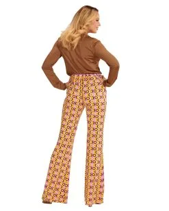 Groovy 70´s Damen-Schlaghose Discs -Outlet-Horror-Shop 70er jahre groovy damenhose discs schlaghose hippie faschingskostuem 70s hippie trousers 29424 4