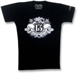 Crowned Double Skull T Shirt Gr. S