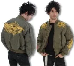 Olivgrüne Muai Bomber Jacke Small