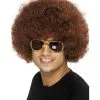Afro Perücke Braun -Outlet-Horror-Shop afro peruecke braun disco king verkleidung 70er jahre kostmaccessoire 23706