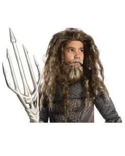Aquaman Kinderperücke Und Bart -Outlet-Horror-Shop aquaman kinderperuecke und bart superhelden kostuemzubehoer aquaman child wig and beard 37115 2