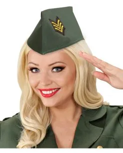 Offiziersmütze Grün 6 Offiziersmütze Grün -Outlet-Horror-Shop army schiffchen militaer hut military side cap uniform hut berufsuniform 26455 02