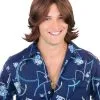 Aufreißer Herren Perücke Braun 2 Aufreißer Herren Perücke Braun -Outlet-Horror-Shop aufreisser beach boy herrenperuecke playboy maennerperuecke ladies man wig 19382 1