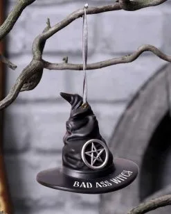 Bad Ass Witch Hänge-Ornament 9cm -Outlet-Horror-Shop bad ass witch haenge ornament bad ass witch hanging ornament hexendeko 53382 06