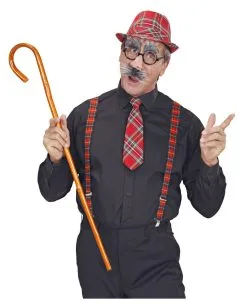 Bambus Spazierstock Chaplin -Outlet-Horror-Shop bambus spazierstock chaplin karnevals gehstock kostuemzubehoer bamboo walking stick bild2 17401