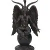 Baphomet Antik Figur Mit Pentagramm -Outlet-Horror-Shop baphomet mit pentagram antik figur bapohmet antique figurine gothic deco 39516 01