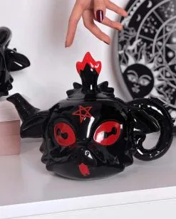 KILLSTAR Baphomet Tee & Kaffeekanne 5 KILLSTAR Baphomet Tee & Kaffeekanne -Outlet-Horror-Shop baphomet tee und kaffeekanne gothic und halloween merchandise und geschirr okkulte wohnzimmer deko 51210 2