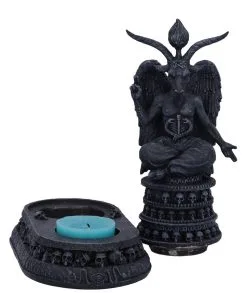 Baphomet's Devotion Teelicht Halter 17cm -Outlet-Horror-Shop baphomets devotion teelicht halter baphomets devotion tea light holder gothic deko 54571 06