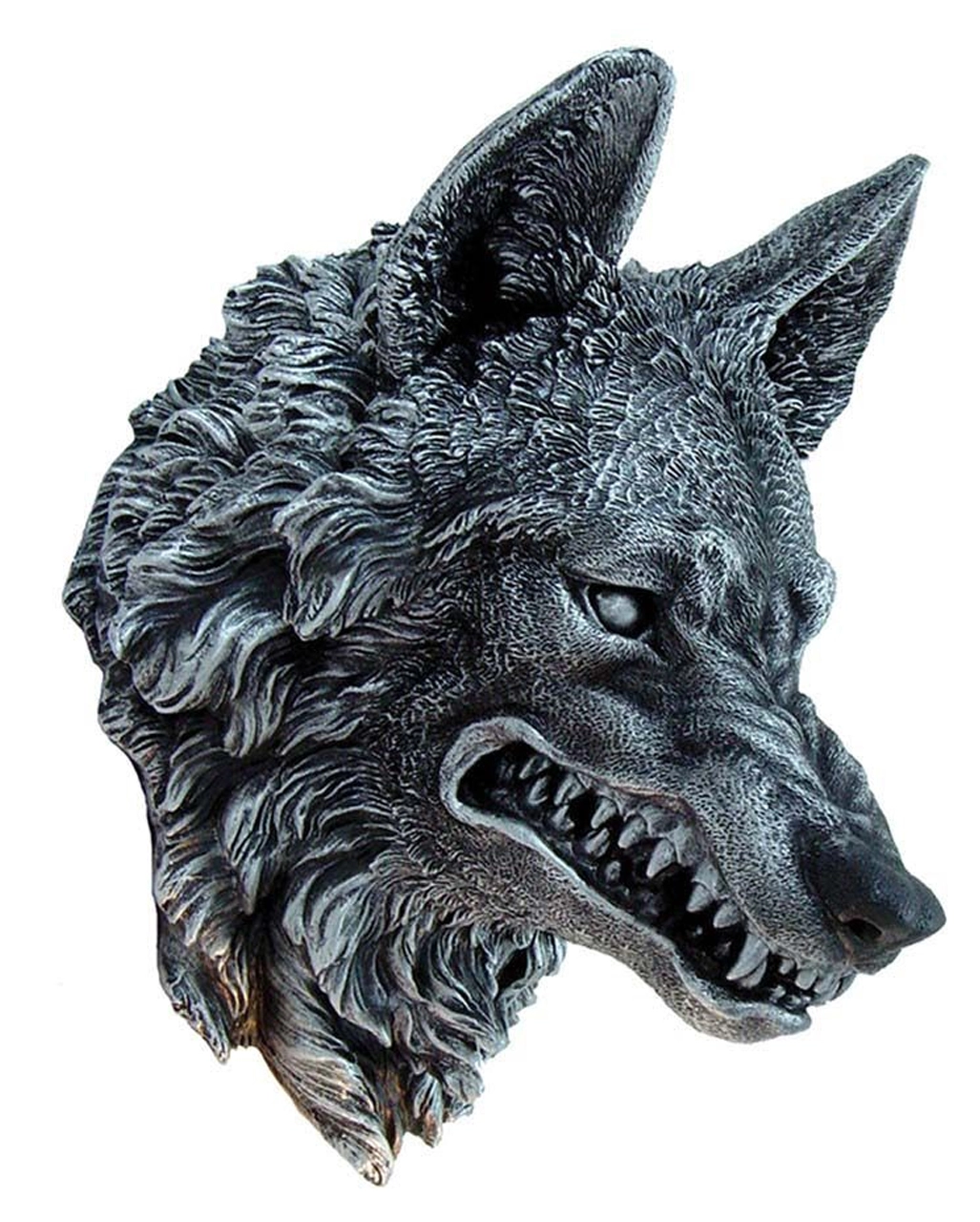 Bedrohlicher Wolf Wandbild 30cm 3 Bedrohlicher Wolf Wandbild 30cm