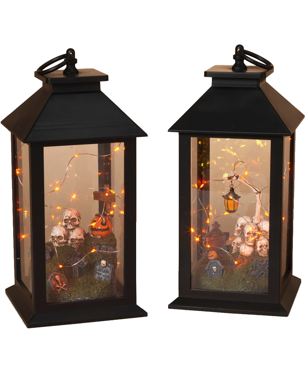 Beleuchtete Halloween Laterne Friedhof Szenario 3 Beleuchtete Halloween Laterne Friedhof Szenario
