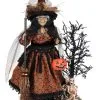 Beleuchtete Märchenhexe Aus Dem Geisterwald 54cm -Outlet-Horror-Shop beleuchtete maechenhexe aus dem geisterwald lighted haunted trail witch on base halloween deko 54767 01