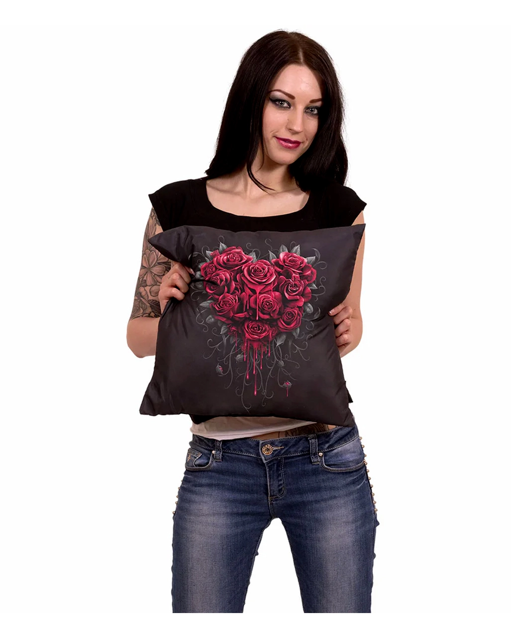 Bleeding Heart Gothic Zierkissen 40x40cm 5 Bleeding Heart Gothic Zierkissen 40x40cm – Bild 3