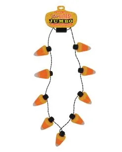 Blinkende Halloween Jumbo Candy Corn Halskette