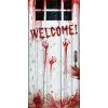 Bloody Welcome Türfolie 1 Bloody Welcome Türfolie -Outlet-Horror-Shop bloody welcome tuerfolie blutspritzder tuerfolie als halloween deko bloody door cover halloween und horror deko 52848