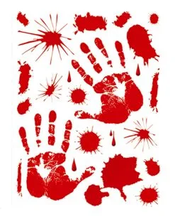 Blutige Hände & Blood Splatter Fenstersticker