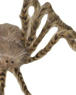 Braune Haarige Spinne Als Halloween Deko 49cm -Outlet-Horror-Shop braune haarige spinne hallloween deko brown hairy spider halloween decoration halloween spinne 54007 03