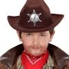 Brauner Cowboy Hut Kindergröße -Outlet-Horror-Shop brauner cowboy hut brown cowboy hat western kostuemzubehoer 38507 001