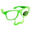 Glow In The Dark Partybrille Mit Bart -Outlet-Horror-Shop brille froschkoenig gruene scherzbrille spekuliereisen mit schnauzer brille mit bart fasching scherzartikel scherzartikel glaeser 8801617