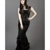 Burleska Spitzenrock Schwarz 1 Burleska Spitzenrock Schwarz -Outlet-Horror-Shop burleska vanity skirt schwarzes gothic kleid schwarzer gothic rock 660521