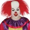 Clowns Perücke Mit Halbglatze -Outlet-Horror-Shop clowns peruecke mit halbglatze kostuem zubehoer fuer halloween und fasching karneval verkleidungs accessoires clown wig with half bald head 26444
