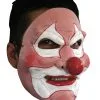 Crazy Clown Halbmaske -Outlet-Horror-Shop crazy clown maske verrueckter clown maske clown mask horror clown maske halloween maske 20793 01