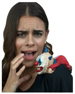 Dammy Horrorclown Buddy Für Die Schulter -Outlet-Horror-Shop damm the clown buddy fuer die schulter dammy horrorclown shoulder buddy halloween kostuemzubehoer 51833