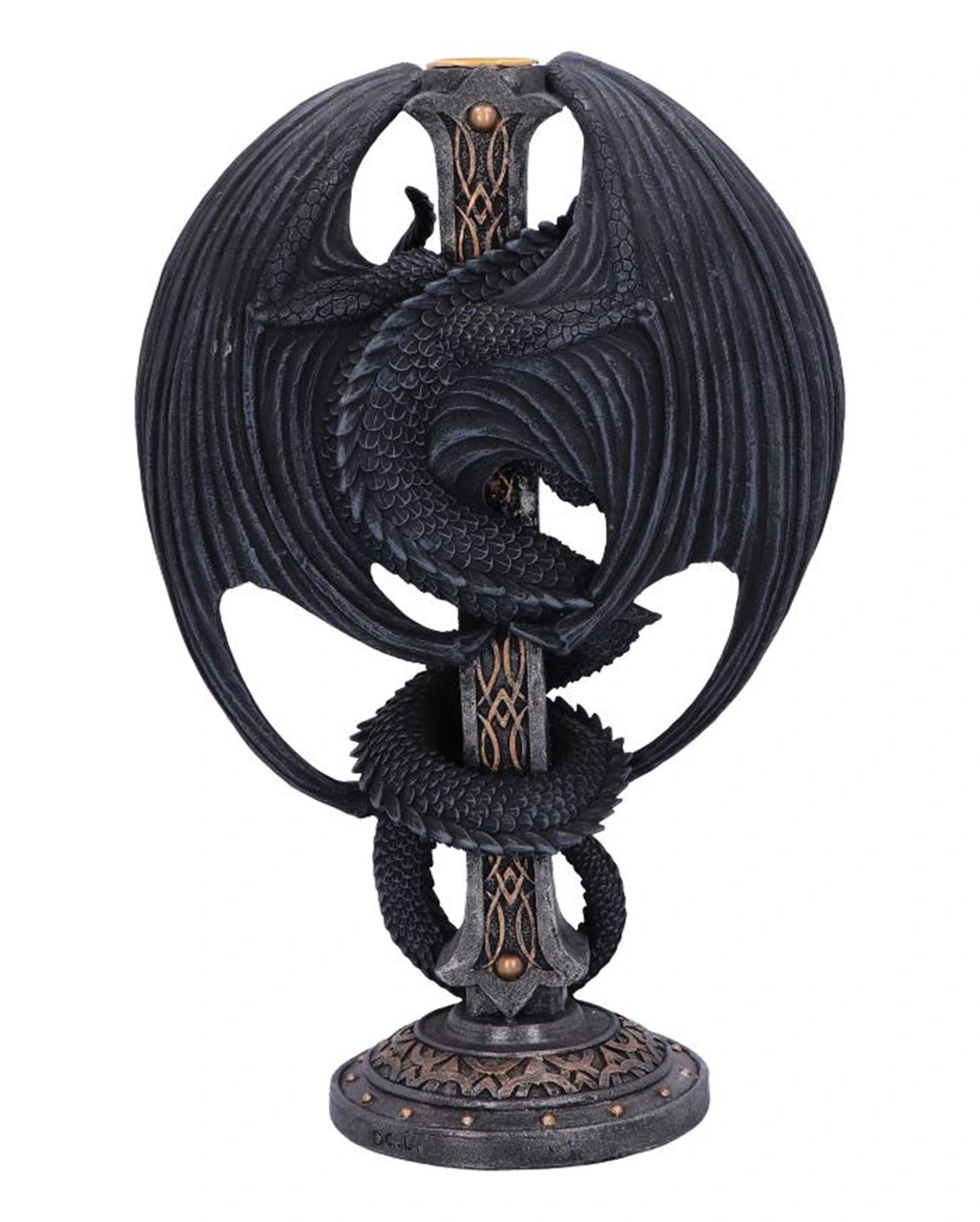 Dark Gothic Dragon Kerzenständer 24,5cm 5 Dark Gothic Dragon Kerzenständer 24,5cm – Bild 3