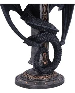 Dark Gothic Dragon Kerzenständer 24,5cm 13 Dark Gothic Dragon Kerzenständer 24,5cm -Outlet-Horror-Shop dark gothic dragon kerzenstaender dark gothic dragon candle holder dunkler gothic drache kerzenhalter 54192 05