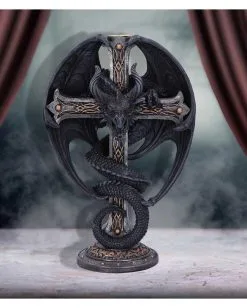 Dark Gothic Dragon Kerzenständer 24,5cm 15 Dark Gothic Dragon Kerzenständer 24,5cm -Outlet-Horror-Shop dark gothic dragon kerzenstaender dark gothic dragon candle holder dunkler gothic drache kerzenhalter 54192 07