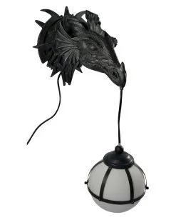 Drachenkopf Wandlampe