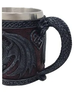 Drachenkrug Mit Drachenherz -Outlet-Horror-Shop drachenkrug mit drachenherz drachenkrug loving dragons dragon mug with loving dragons 52348 03