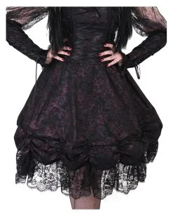Gothic Spitzerock Esme -Outlet-Horror-Shop esme gothic spitzenrock gothic spitzenrock viktorianischer gothic rock gothic fashion 660662 2