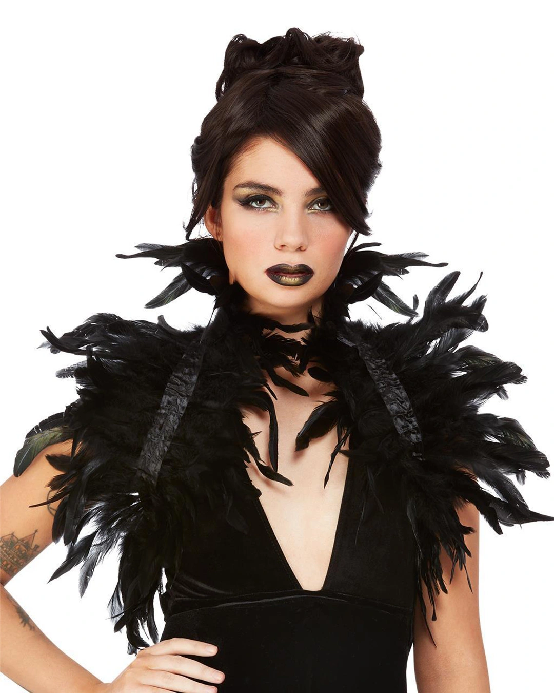 Bolero Aus Schwarzen Federn 3 Bolero Aus Schwarzen Federn