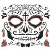 Face Tattoo Sugar Skull Männlich -Outlet-Horror-Shop face tattoo sugar skull maennlich gesichtstattoo zum aufkleben day of the dead make up 37666 1