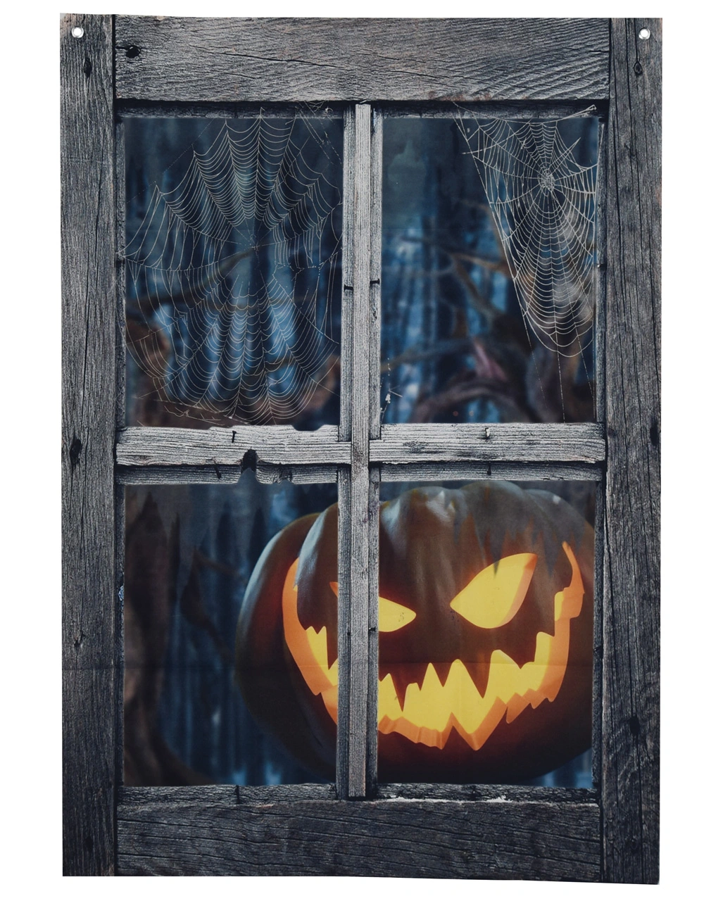 Fake Fenster Mit Creepy Halloween Kürbis 120cm 3 Fake Fenster Mit Creepy Halloween Kürbis 120cm