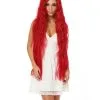 Fantasy Meerjungfrau Perücke Rot -Outlet-Horror-Shop fantasy meerjungfrau peruecke rot langhaar mermaid peruecke fasching mermaid wig red 36112 01