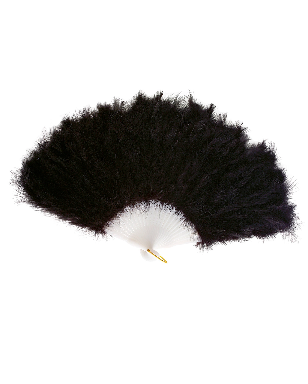 Federfächer Schwarz 3 Federfächer Schwarz