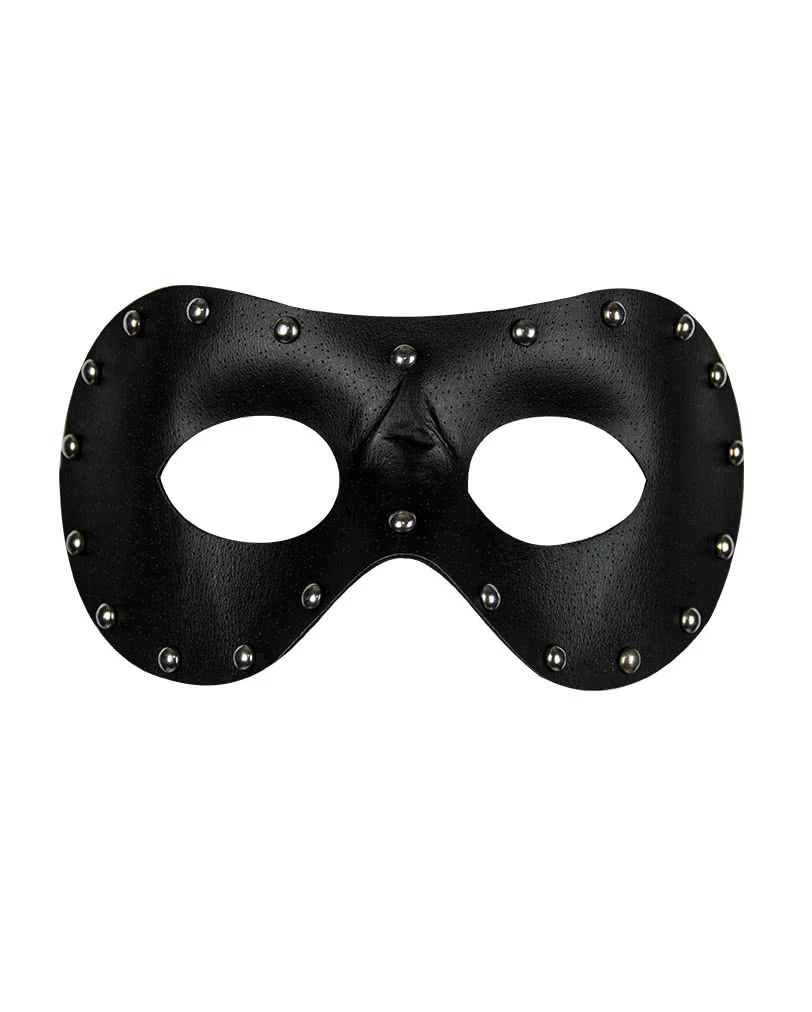 Schwarze Augenmaske In Lederoptik Mit Nieten 3 Schwarze Augenmaske In Lederoptik Mit Nieten