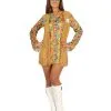 Flower Power Hippiekleid Allegra 2 Flower Power Hippiekleid Allegra -Outlet-Horror-Shop flower power hippie kleid allegra hippie kostuemkleid peace and love minikleid fuer fasching 29081
