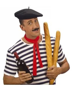 Französische Baskenmütze Deluxe -Outlet-Horror-Shop franzosen muetze basken muetze basken hat faschingsmuetzen kaufen 61112 02