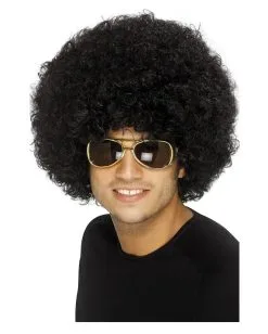 Funky Afro Perücke Schwarz