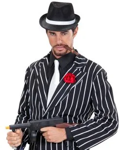 Gangster Hut Mit Weißem Hutband 9 Gangster Hut Mit Weißem Hutband -Outlet-Horror-Shop gangster hut mit weissem hutband mafia hut gangster hat 20er jahre kostuemzubehoer 29353 3