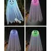 Geist Hängefigur Mit LED Farbwechsler 60cm 2 Geist Hängefigur Mit LED Farbwechsler 60cm -Outlet-Horror-Shop geist haengefigur mit led farbwechsler 60cm halloween gespenst zum aufhaengen lightning ghost decoration 35988
