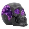 Geode Totenkopf Mit Violettem Gothic Glitzer -Outlet-Horror-Shop geode totenkopf mit violetten gothic glitzer geode skull with purple gothic glitter 39526 01