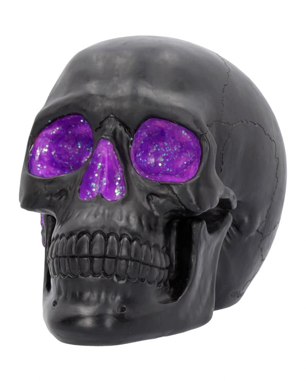 Geode Totenkopf Mit Violettem Gothic Glitzer 4 Geode Totenkopf Mit Violettem Gothic Glitzer – Bild 2