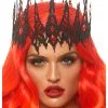 Glitzernde Krone Mit Juwelen 2 Glitzernde Krone Mit Juwelen -Outlet-Horror-Shop glitzernde krone mit juwelen halloween und faschings kopfschmuck black jeweled crown accessorie 38202