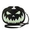 Glow In The Dark Jack O'Lantern Kürbis Handtasche -Outlet-Horror-Shop glow in the dark jack o lantern kuerbis handtasche jack o lantern cross body bag halloween und horror merchandise 53444